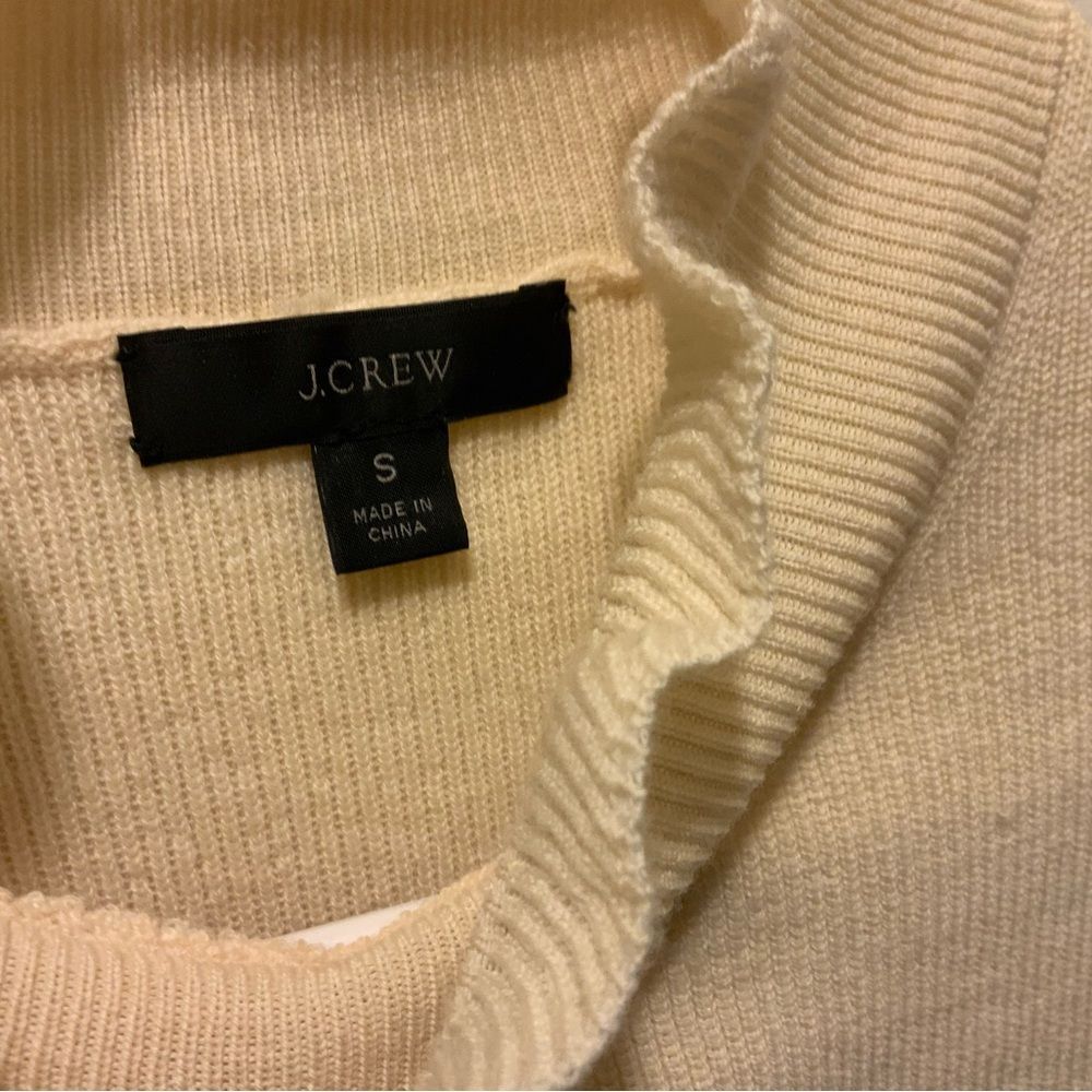 Jcrew Ruffleneck merino wool sweater size Small - Picture 4 of 6
